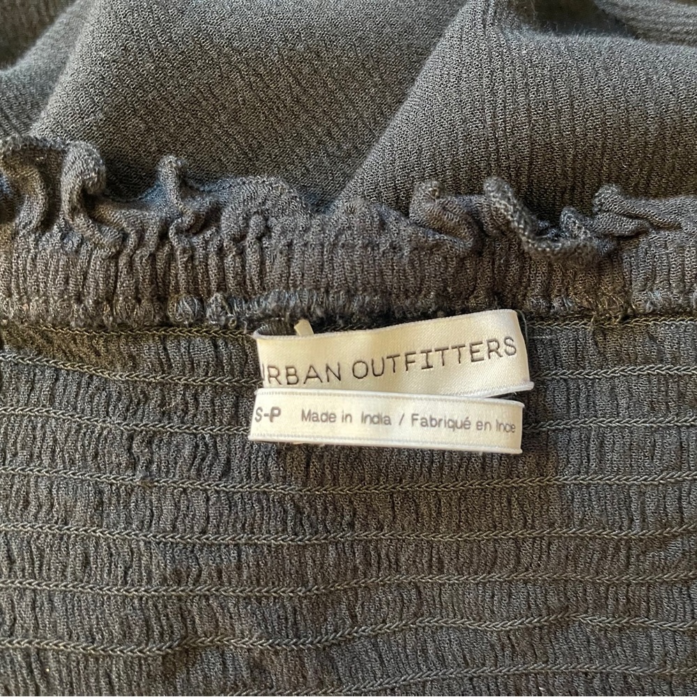 Urban Outfitters Off-Shoulder Black Ruffled Dress | Size S - Picture 4 of 4